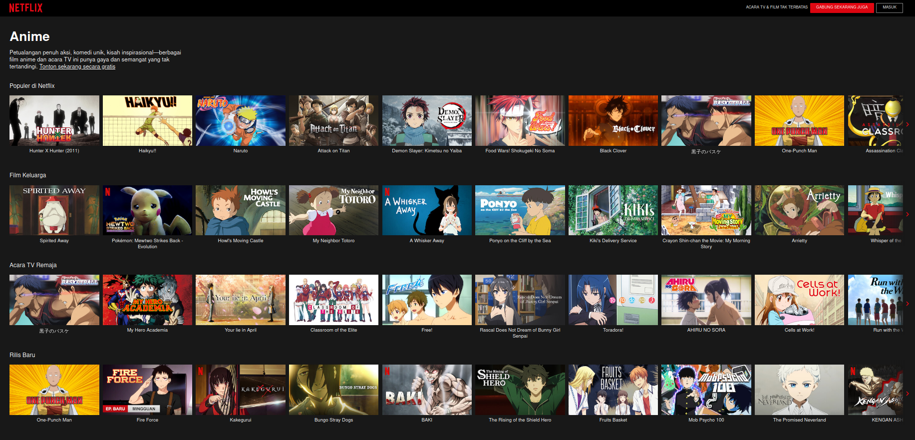 anime di netflix