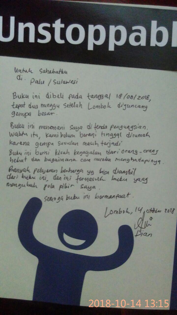 Surat dari Lombok untuk Palu